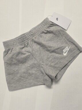 NWT Nike Girls Jersey Shorts Grey Heather – Size 6 (5-6 Yrs)